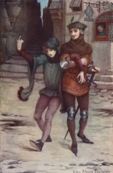 Die Tür öffnete sich und ein Paar guter Freunde kam heraus